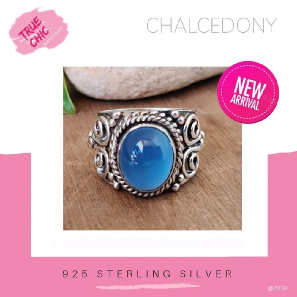 Blue Chalcedony Ring